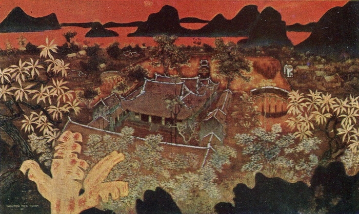 Нгуен Гиен Чинъ. Пейзаж в Сам Соне. Лак. 1958 г.
