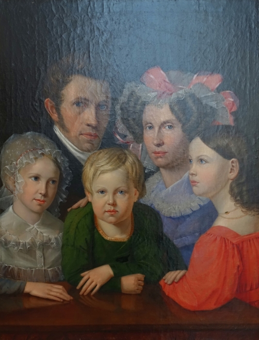 Густав Адольф Гиппиус  «Автопортрет с семьёй»  1829 г.
