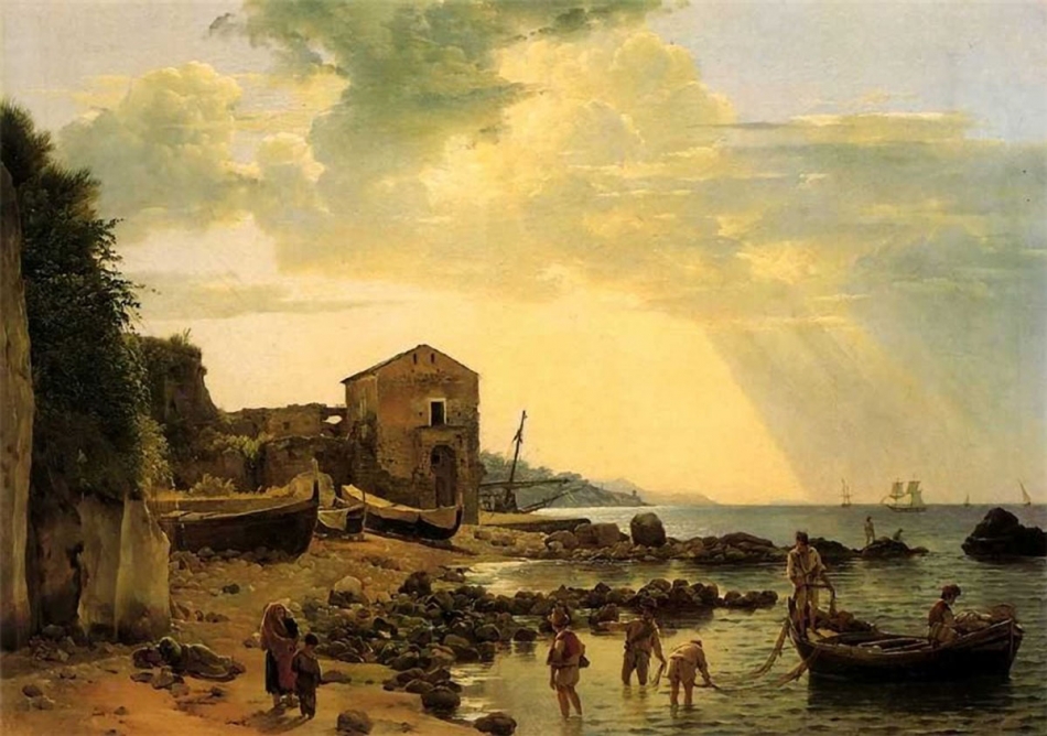 Сильвестр Щедрин «На острове Капри» К., м. 1826 г. Гос. Третьяковская галерея.